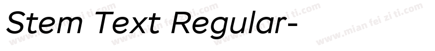 Stem Text Regular字体转换